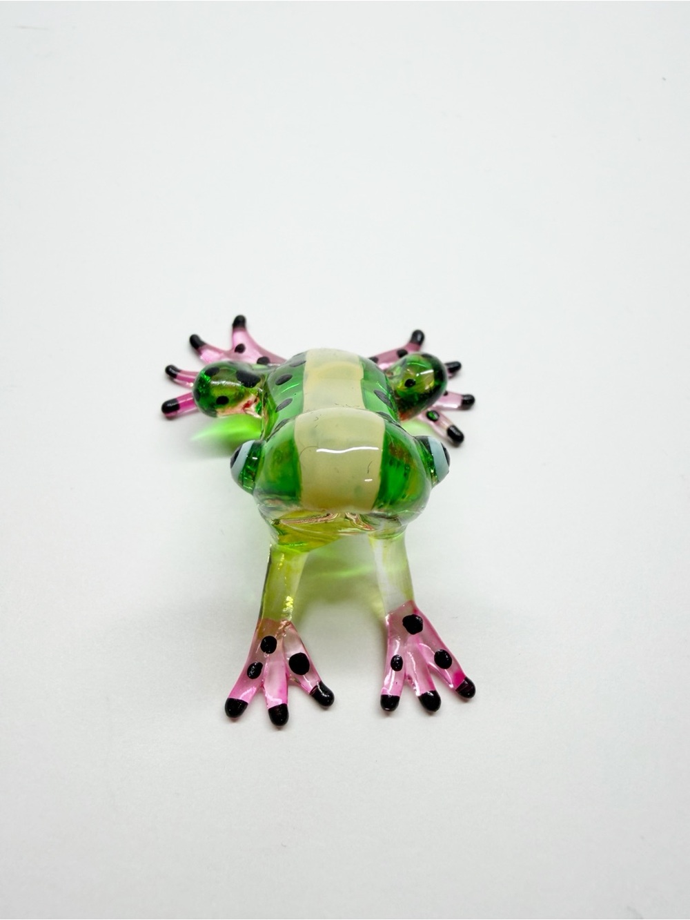Art Glass Hand Painted Colorful Dart Frog Figurines - Picture 2 of 10